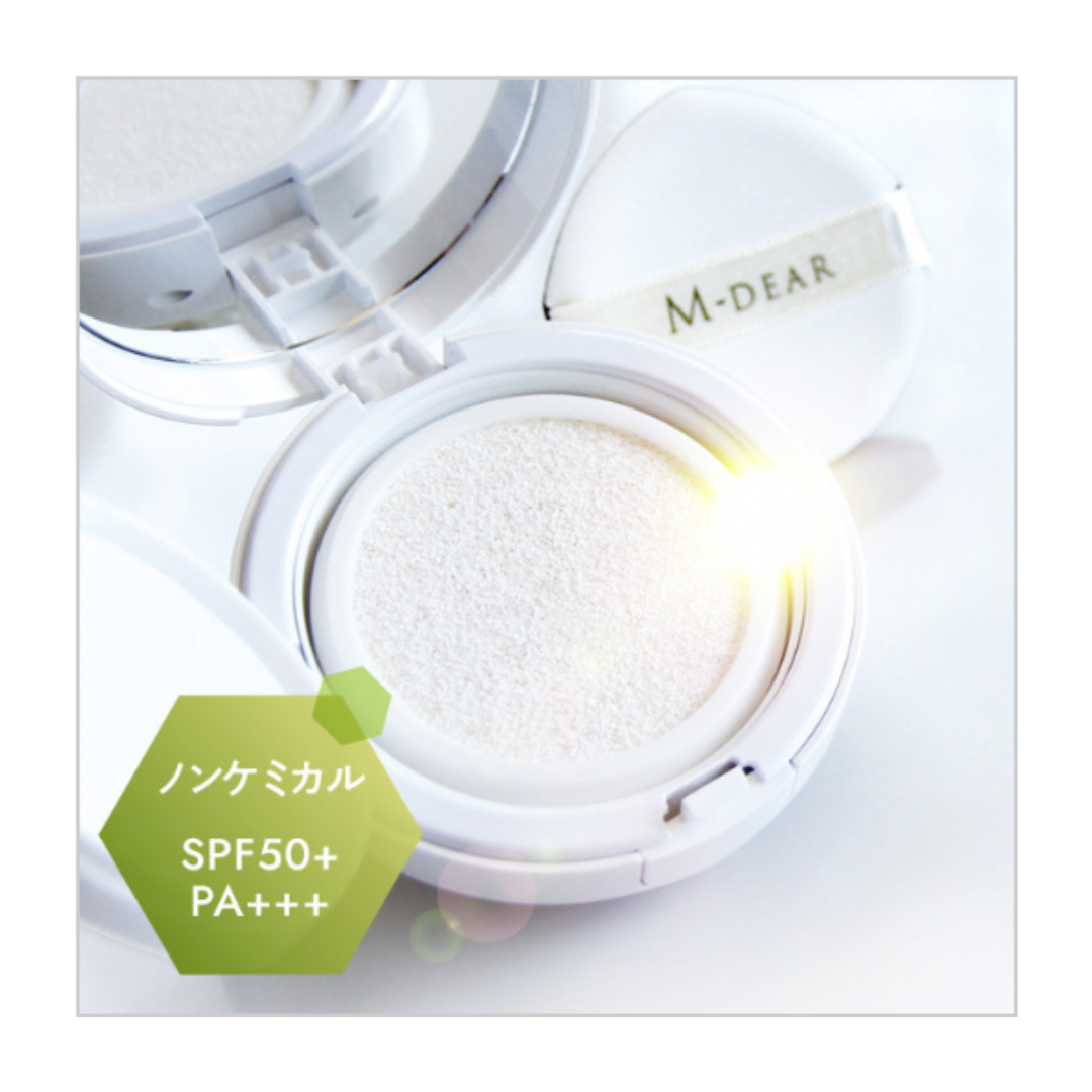 【新品】エムディア グロウベールUVクッションSPF50+•PA+++ 3セット エムディア:【数量限定】グロウベールUVクッション(SPF50+ PA+++